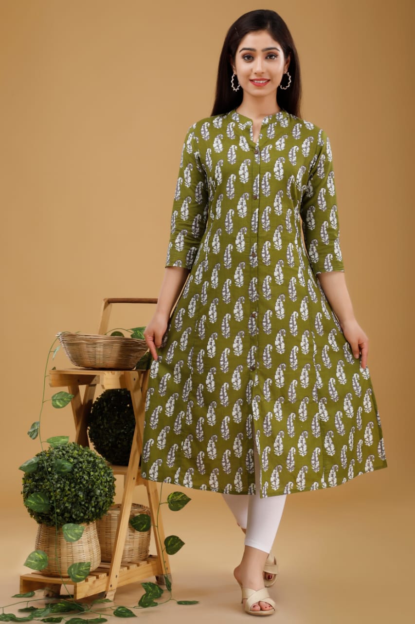 Princess Line Kurti Cutting & Sewing | Hey Guys! Check out Super Easy Way  to make Princess Line Dress / Kurti Fabric :: Ajrakh Qty :: 2 Mtr Detailing  :: Princess Line /